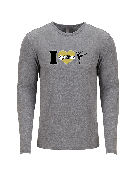 Vista Grande HS Dance Company I Heart Cheer - Tri-Blend Long Sleeve