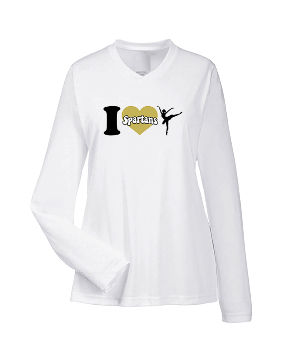 Vista Grande HS Dance Company I Heart Cheer - Womens Performance Longsleeve