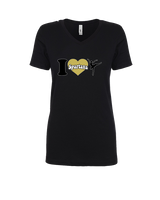 Vista Grande HS Dance Company I Heart Cheer - Womens Vneck