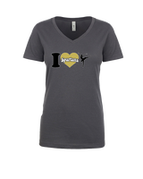 Vista Grande HS Dance Company I Heart Cheer - Womens Vneck
