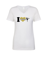 Vista Grande HS Dance Company I Heart Cheer - Womens Vneck