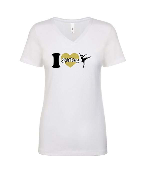 Vista Grande HS Dance Company I Heart Cheer - Womens Vneck