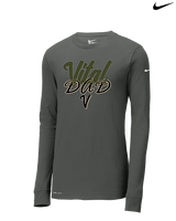 Vital Baseball Academy Baseball Dad 2 - Mens Nike Longsleeve