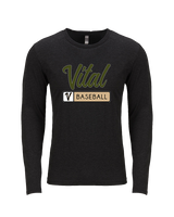 Vital Baseball Academy Baseball Pennant 2 - Tri-Blend Long Sleeve