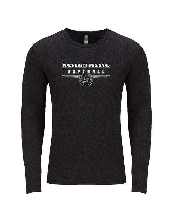Wachusett Regional HS Softball Design - Tri-Blend Long Sleeve