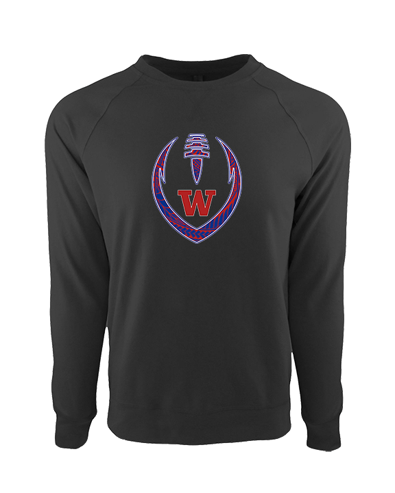 Waianae HS Football Full Football - Crewneck Sweatshirt