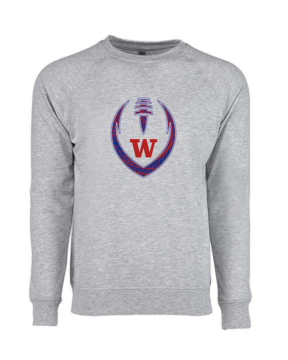 Waianae HS Football Full Football - Crewneck Sweatshirt