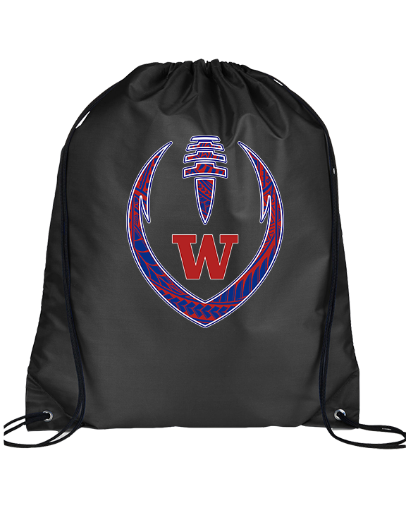 Waianae HS Football Full Football - Drawstring Bag