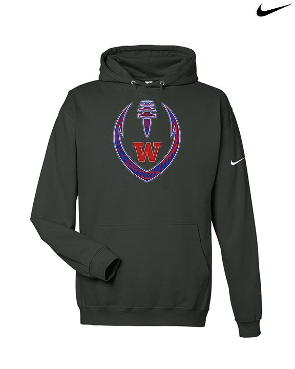 Waianae HS Football Full Football - Nike Club Fleece Hoodie