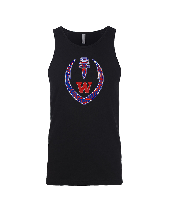 Waianae HS Football Full Football - Tank Top