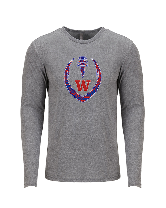 Waianae HS Football Full Football - Tri-Blend Long Sleeve