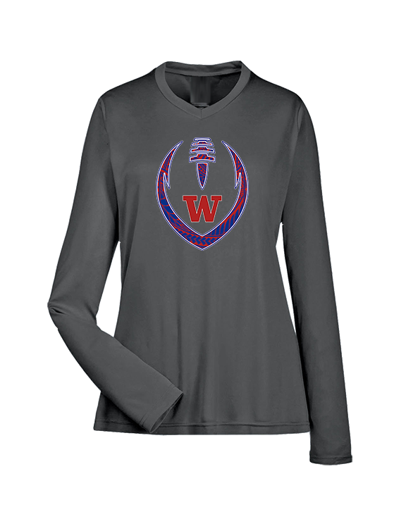 Waianae HS Football Full Football - Womens Performance Longsleeve
