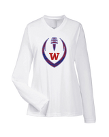 Waianae HS Football Full Football - Womens Performance Longsleeve