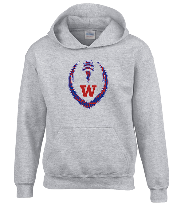 Waianae HS Football Full Football - Youth Hoodie