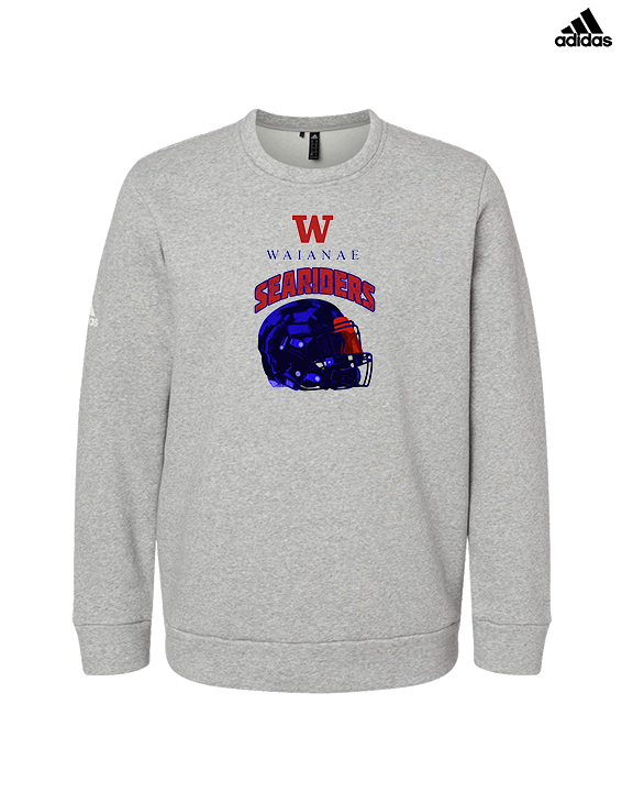 Waianae HS Football Helmet - Mens Adidas Crewneck