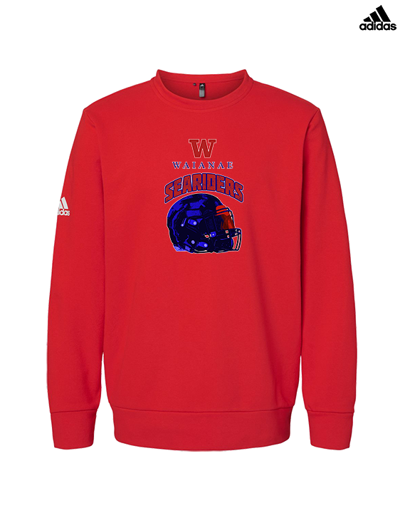 Waianae HS Football Helmet - Mens Adidas Crewneck