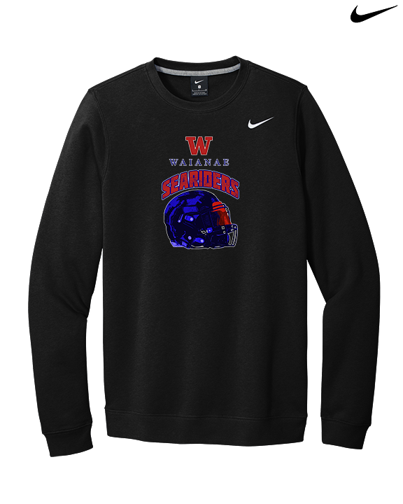 Waianae HS Football Helmet - Mens Nike Crewneck