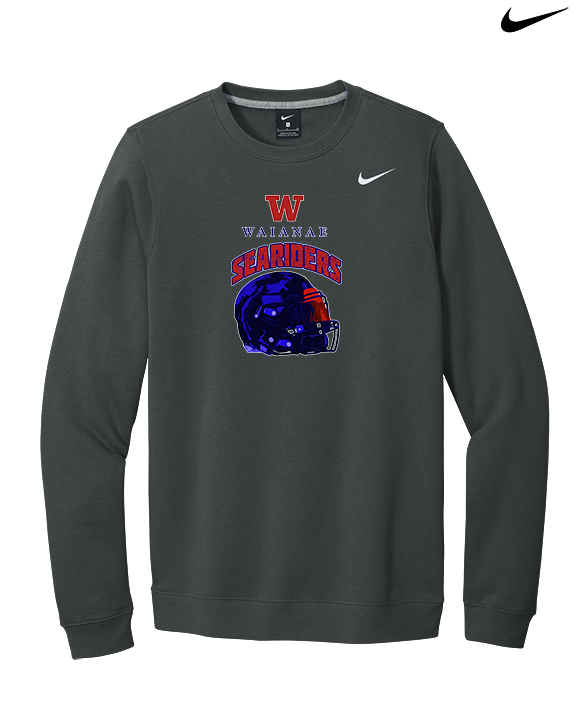 Waianae HS Football Helmet - Mens Nike Crewneck