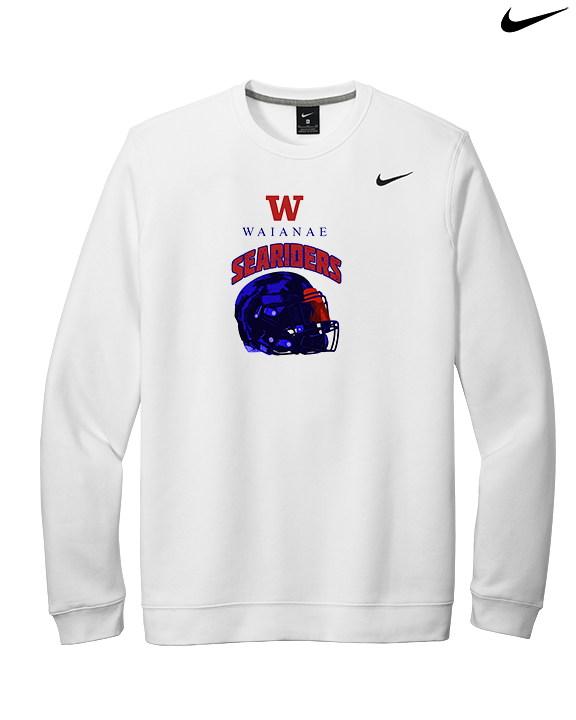 Waianae HS Football Helmet - Mens Nike Crewneck