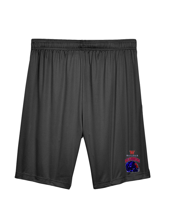 Waianae HS Football Helmet - Mens Training Shorts with Pockets