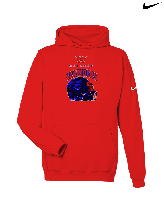 Waianae HS Football Helmet - Nike Club Fleece Hoodie