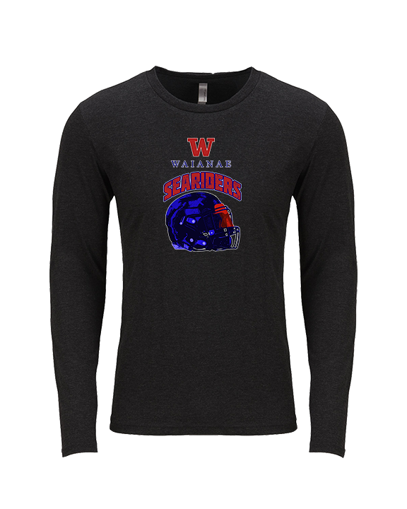 Waianae HS Football Helmet - Tri-Blend Long Sleeve