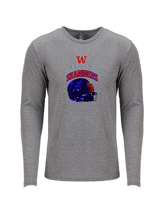 Waianae HS Football Helmet - Tri-Blend Long Sleeve