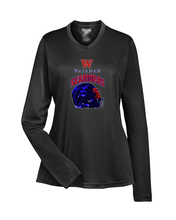 Waianae HS Football Helmet - Womens Performance Longsleeve