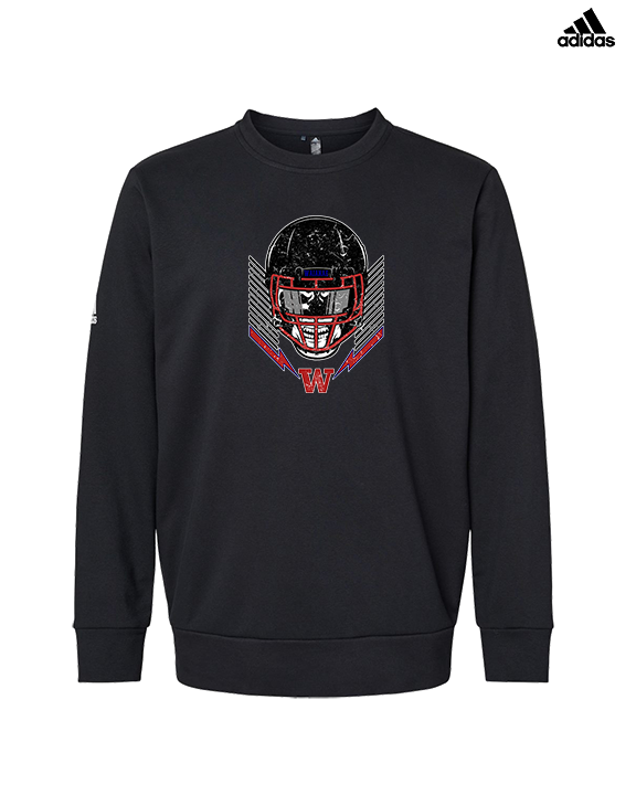 Waianae HS Football Skull Crusher - Mens Adidas Crewneck