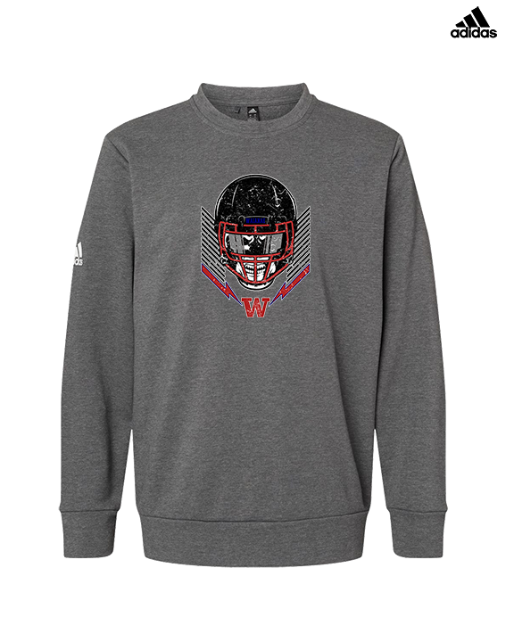 Waianae HS Football Skull Crusher - Mens Adidas Crewneck