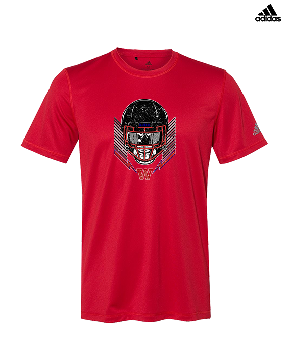 Waianae HS Football Skull Crusher - Mens Adidas Performance Shirt