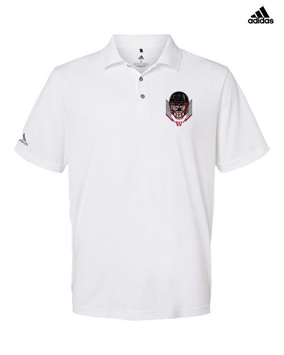 Waianae HS Football Skull Crusher - Mens Adidas Polo