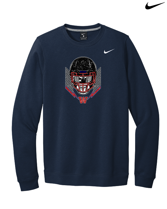 Waianae HS Football Skull Crusher - Mens Nike Crewneck