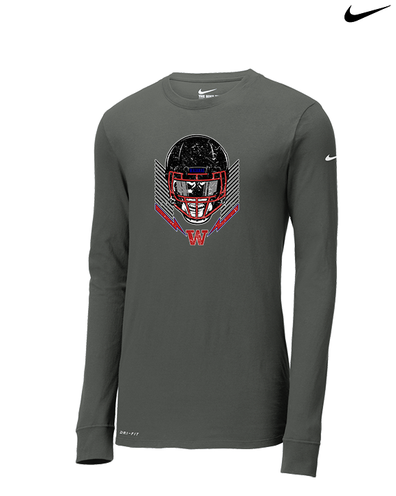 Waianae HS Football Skull Crusher - Mens Nike Longsleeve
