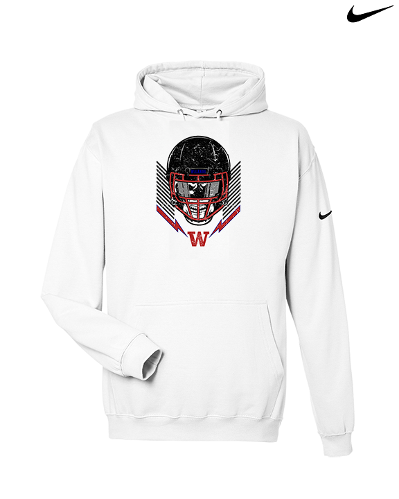 Waianae HS Football Skull Crusher - Nike Club Fleece Hoodie