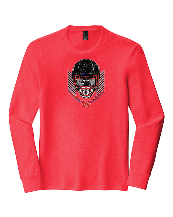 Waianae HS Football Skull Crusher - Tri-Blend Long Sleeve