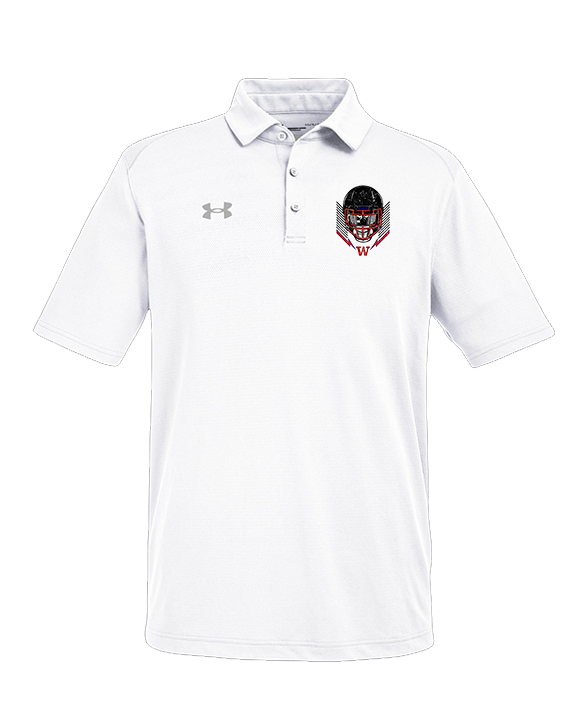 Waianae HS Football Skull Crusher - Under Armour Mens Tech Polo