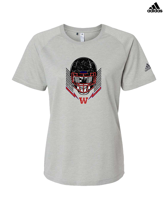 Waianae HS Football Skull Crusher - Womens Adidas Performance Shirt
