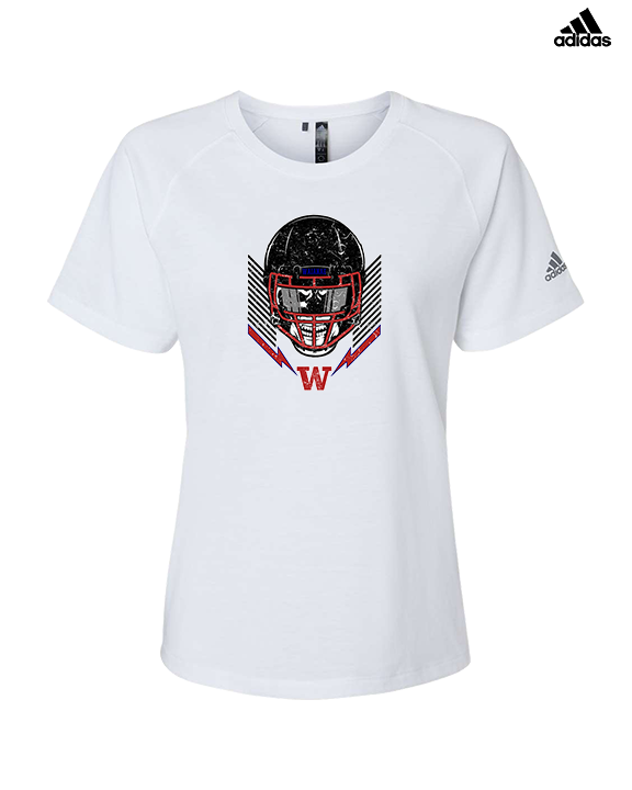 Waianae HS Football Skull Crusher - Womens Adidas Performance Shirt