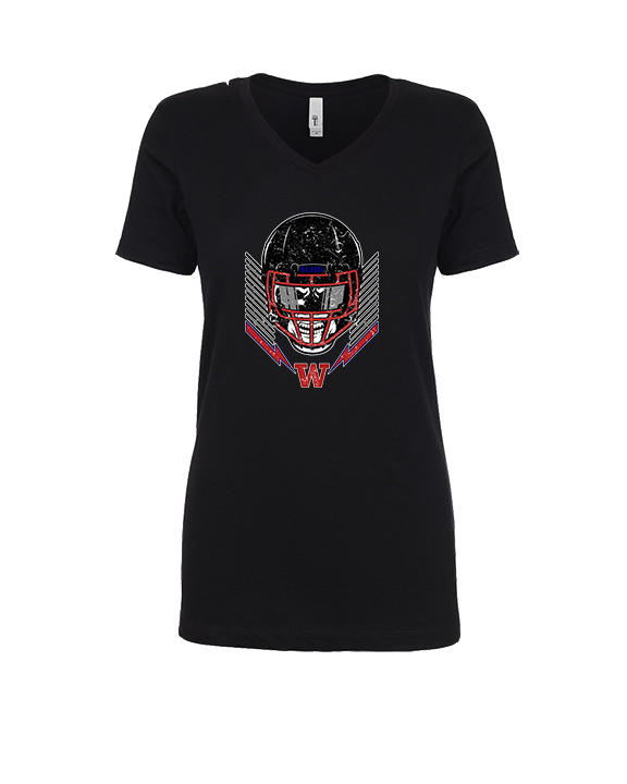 Waianae HS Football Skull Crusher - Womens Vneck