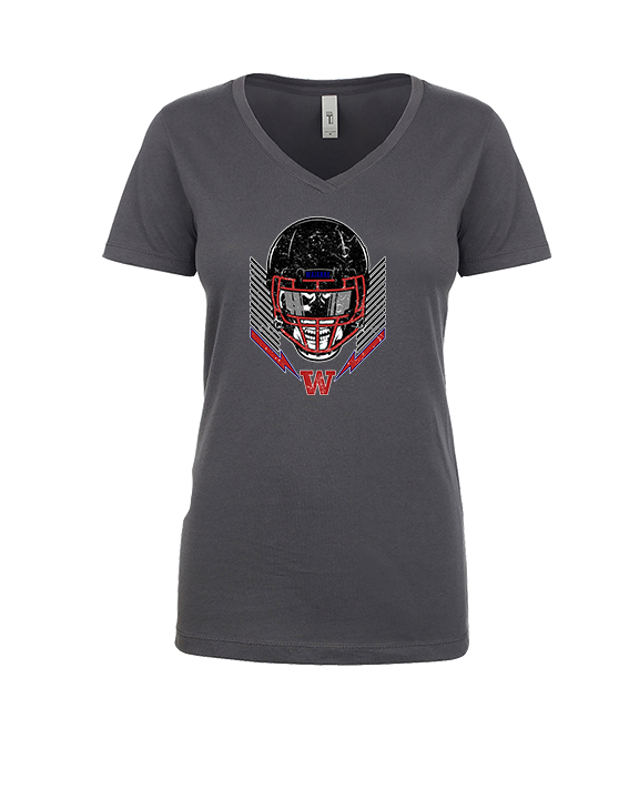 Waianae HS Football Skull Crusher - Womens Vneck