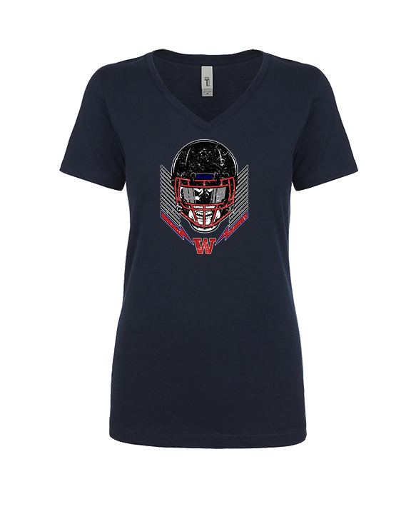 Waianae HS Football Skull Crusher - Womens Vneck