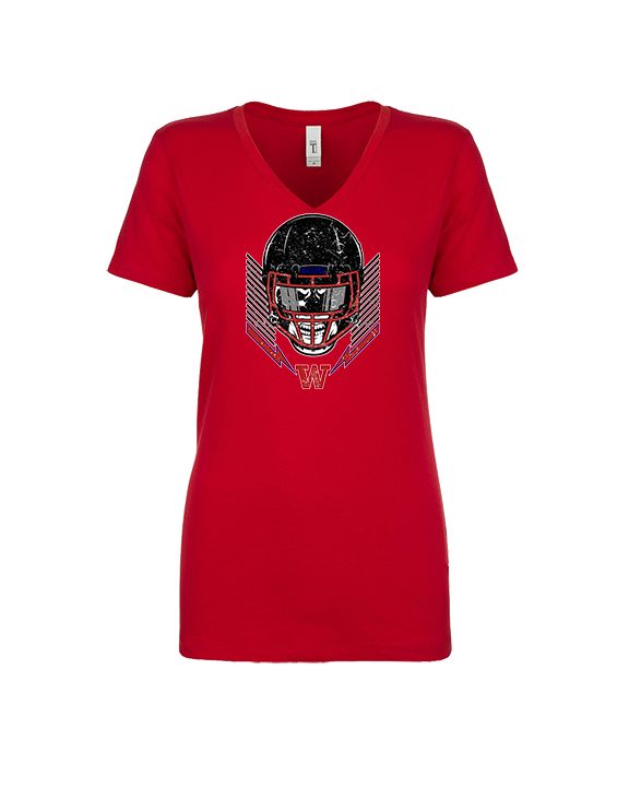 Waianae HS Football Skull Crusher - Womens Vneck
