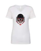 Waianae HS Football Skull Crusher - Womens Vneck