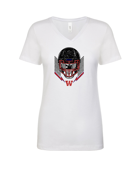 Waianae HS Football Skull Crusher - Womens Vneck