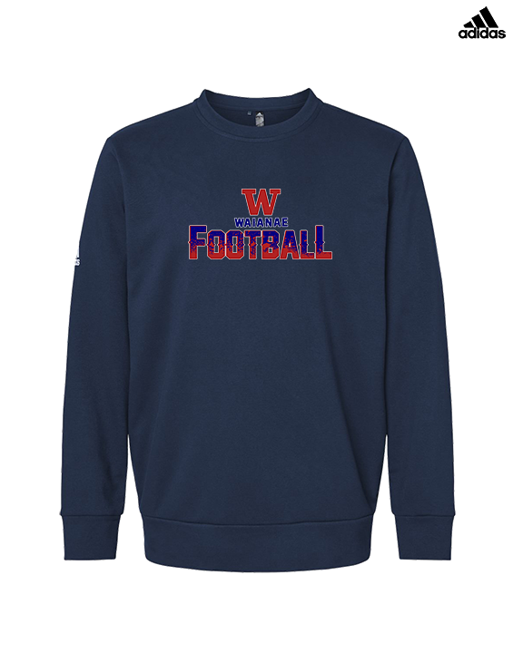 Waianae HS Football Splatter - Mens Adidas Crewneck