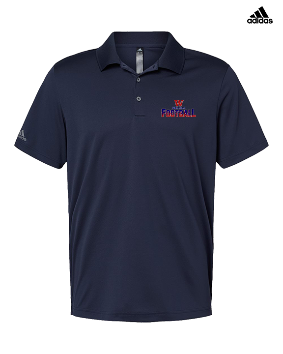 Waianae HS Football Splatter - Mens Adidas Polo
