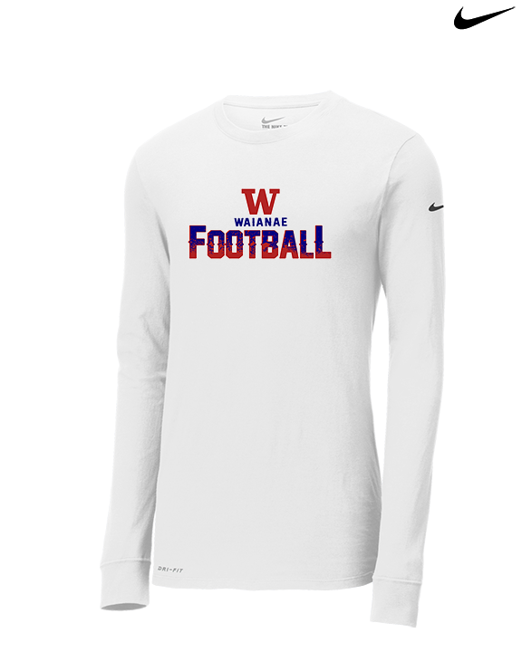 Waianae HS Football Splatter - Mens Nike Longsleeve