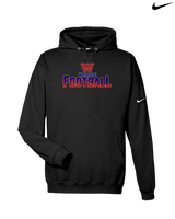 Waianae HS Football Splatter - Nike Club Fleece Hoodie