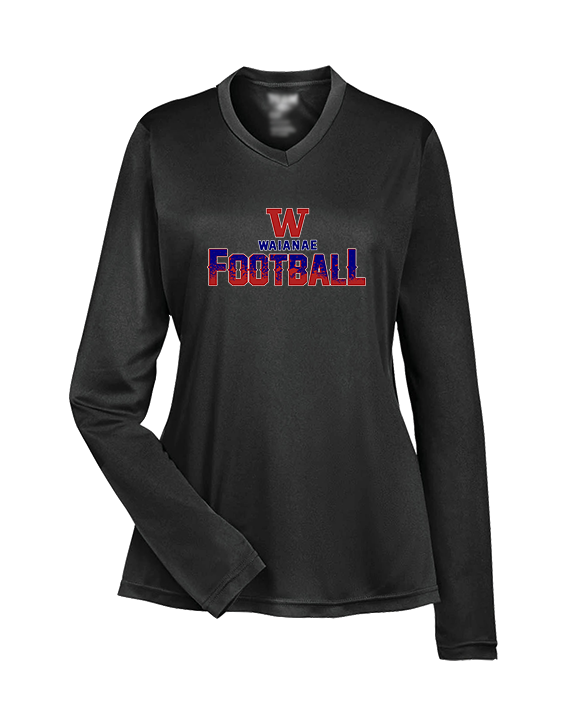 Waianae HS Football Splatter - Womens Performance Longsleeve